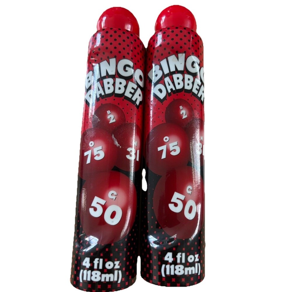 2 Pack Red Bingo Dabbers Bingo Dabber with easy flow and vibrant Red ink Color